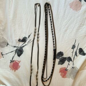 Two club Monaco long necklaces